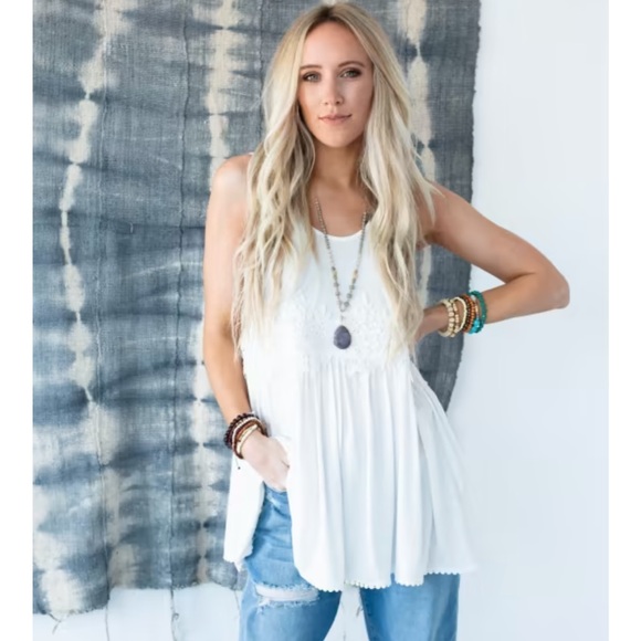 Crochet Tunic Tank - SAGE colour - Picture 1 of 2